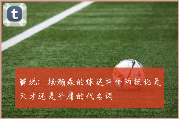 解说：杨瀚森的球迷评价两极化是天才还是平庸的代名词